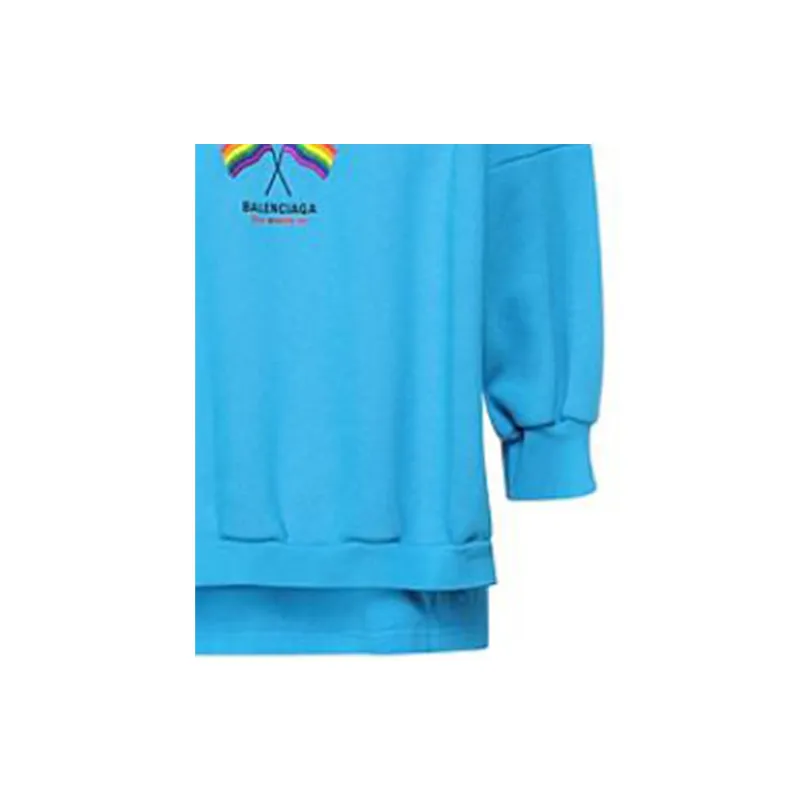 Balenciaga Sweatshirts Men Blue-2