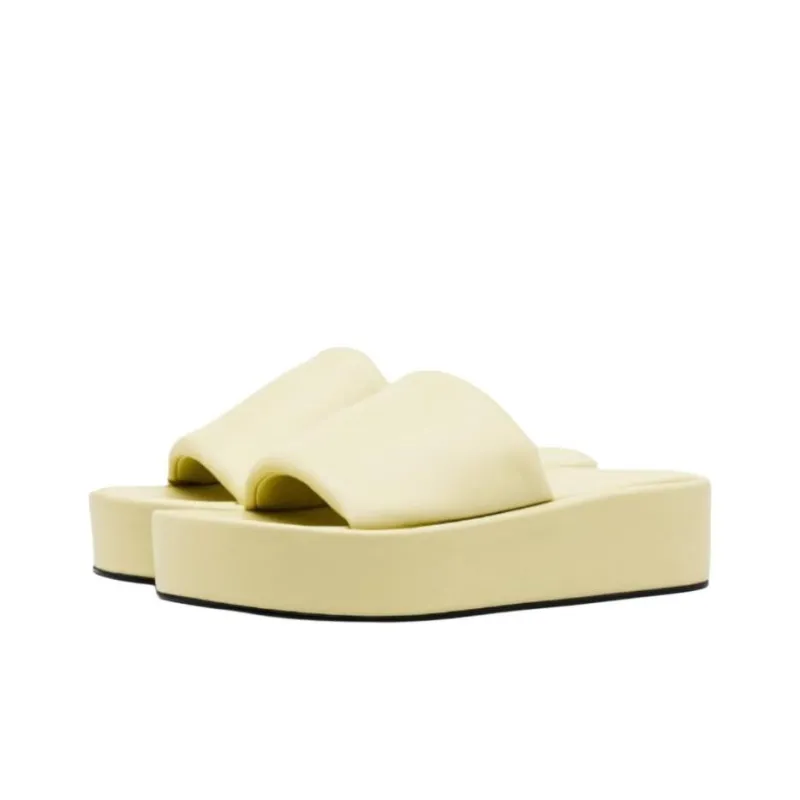 STAND STUDIO Slide Slippers Women's Light Green-2