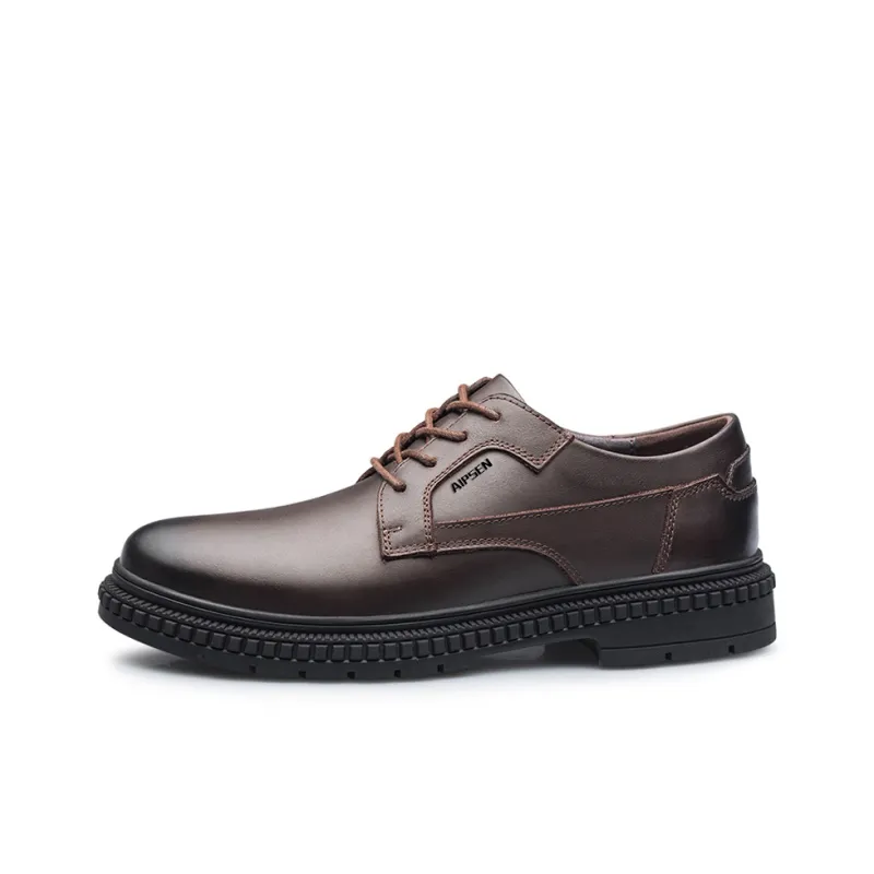 AIPSEN Abrasion Resistant Low Top Casual Shoes Unisex Dark Brown-0