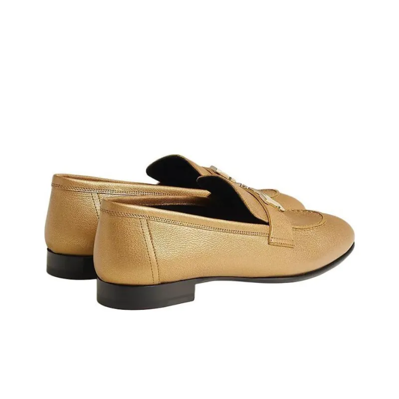 HERMES Paris Loafers Women's Gold-3