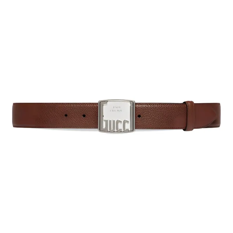 GUCCI Logo-plaque Leather Belt-0