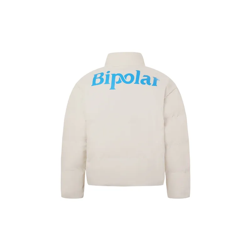 BIPOLAR Winter Puffer Jacket Unisex Light Gray Black Jasper Light Blue White-8