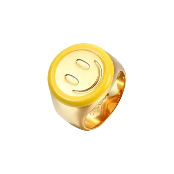 AHLOOPS 18K Gold Plated Copper Rings Unisex