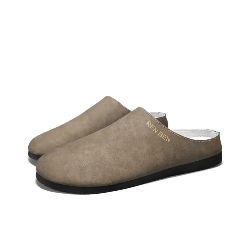 RENBEN Odor Resistant Slip Resistant Wrap toe Slippers Men's-17