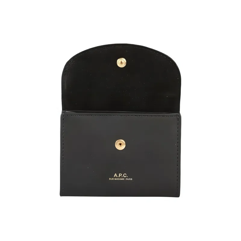 A.P.C Genève Logo Detailed Card Holder-3