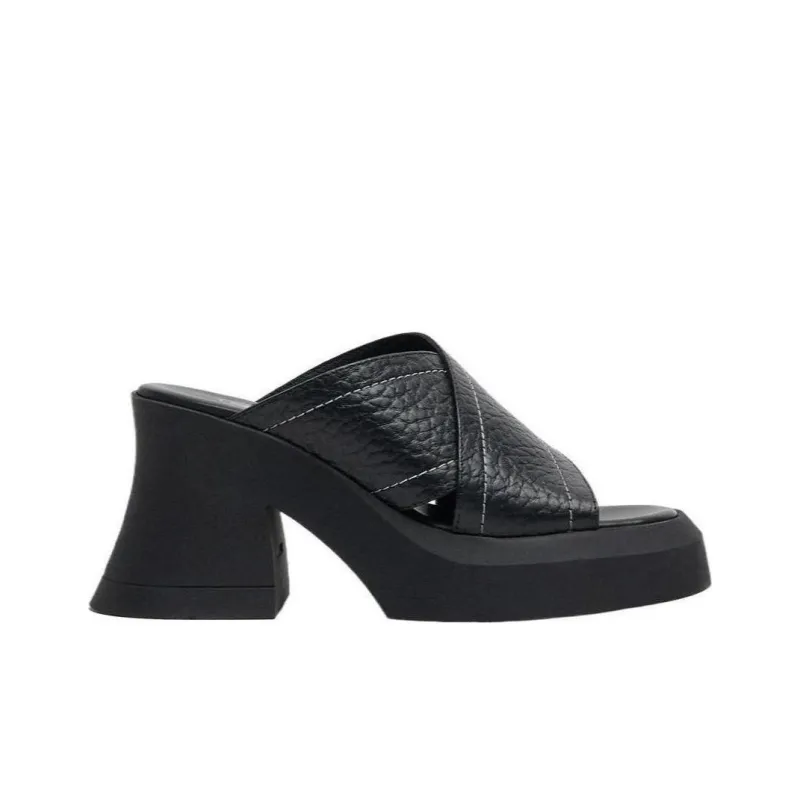 MIISTA Slide Slippers Women's Black-1