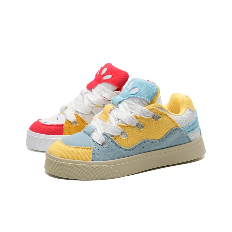 Circle Small Coverage Impact Resistance Balance Height Increasing Low Top Skateboard Shoes Unisex-16