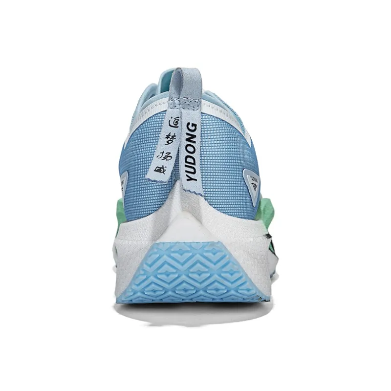 YUDONG Running Shoes Men Low Top White Blue-4