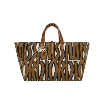 DIOR Toujours Lambskin Tote Bag Shopping Bag Handbag Large Size Women's Brown