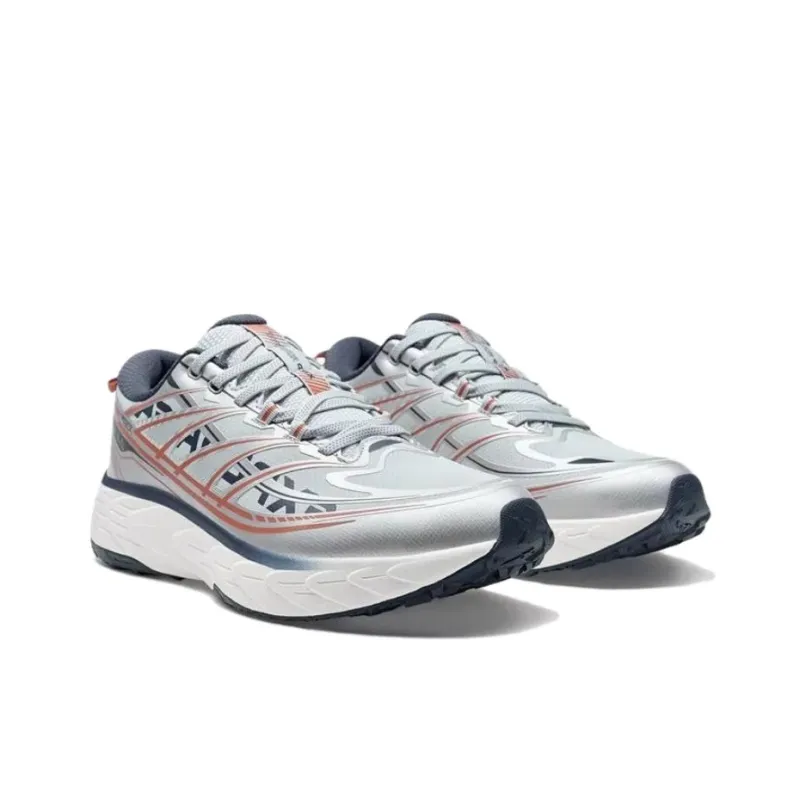 XTEP Anti-Slip Wear-Resistant Low-Top Casual Running Shoes Men's Gray Blue-3