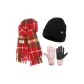 Scarf+Thermal Hat+Pink Glove