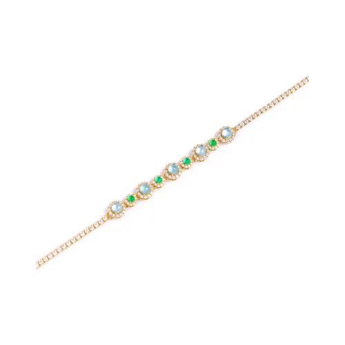 Clear Snow Ice Glutinous Jadeite Bracelets Women's