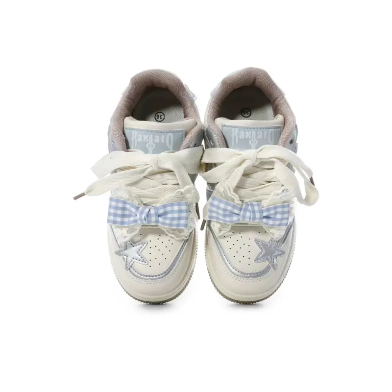 KAAVER OTTO Cushioned Wear Resistant Balanced Lightweight Low Top Stylish Skateboarding Shoes Women's Beige Silver-8