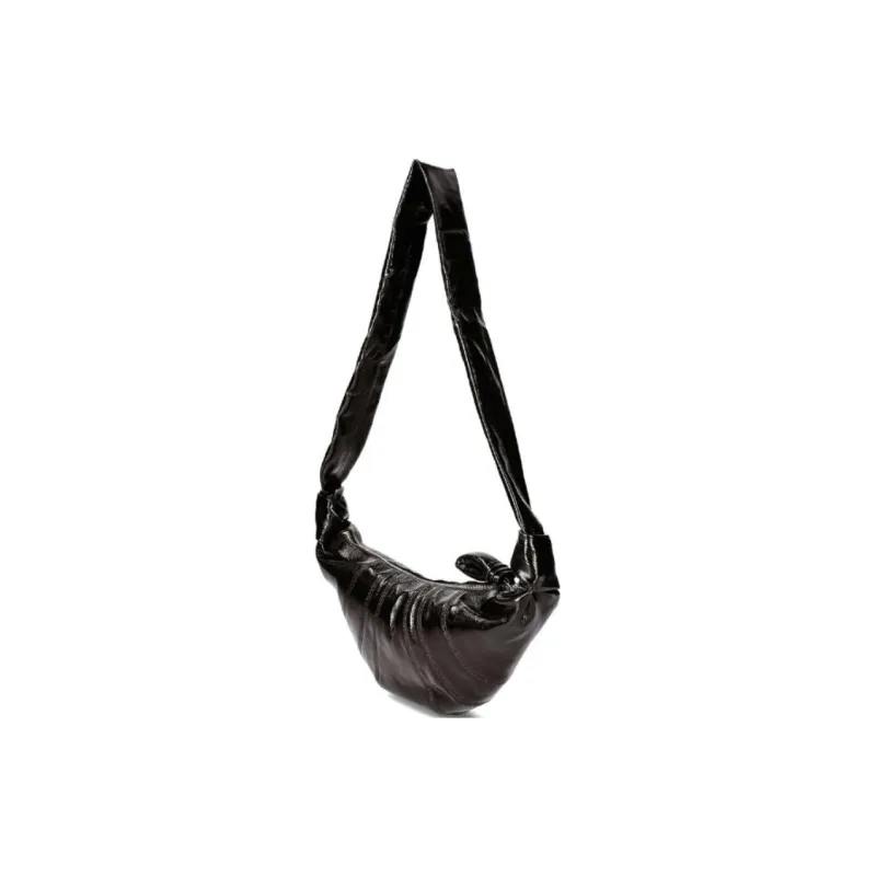 Lemaire Cotton Shoulder Bag, Crossbody Bag Unisex Black-2