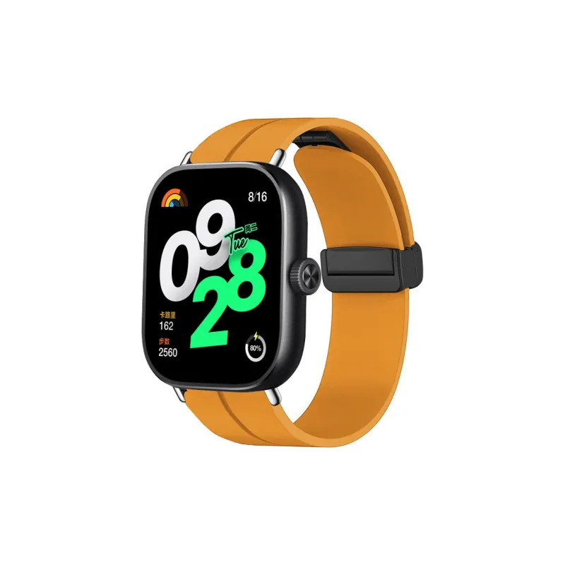 IBOANN Watch Band Red Beige Compatibility Silicone Material-12