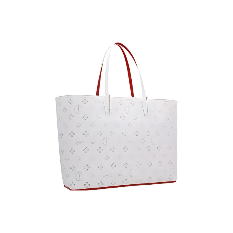 CL LUBOTING Leather Handbag Large Size Women's White-1
