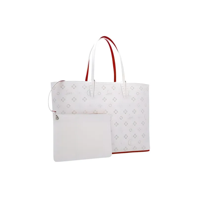 CL LUBOTING Leather Handbag Large Size Women's White-2