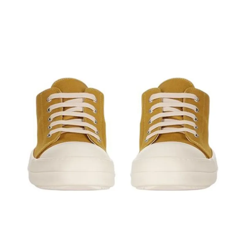 Rick Owens DRKSHDW Low Top Skateboard Shoes Women's Ginger Yellow-2