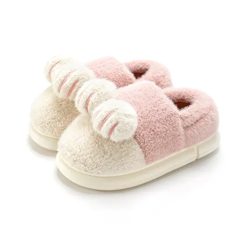 Soft Cartoon Cat Paw Ball Kids' Cotton Slippers Fall And Winter Warm Fleece Cotton Slippers Unisex Storage Bag