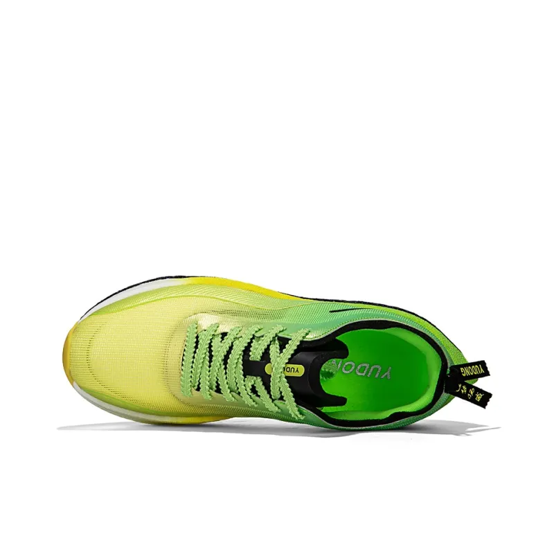 YUDONG Running Shoes Men Low Top Butterfly Yellow Green-6