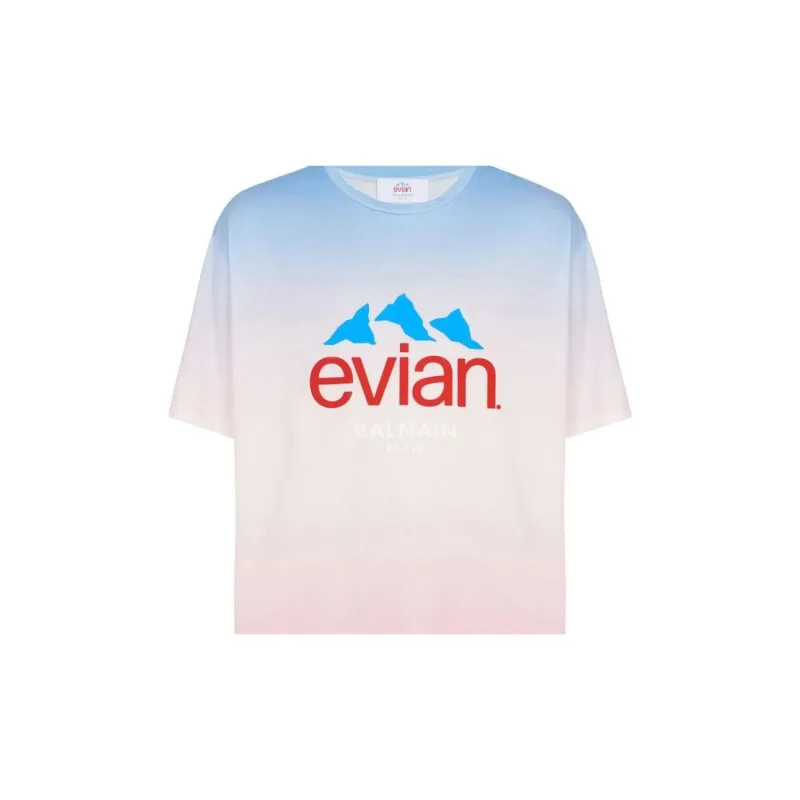 BALMAIN X Evian Gradient T Shirt 'Blue/Pale Pink/Pink/Multicolor'-5