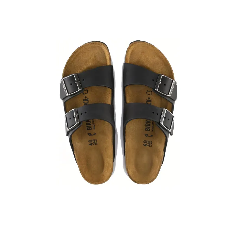 Birkenstock Arizona Oiled Leather 'Black'-3