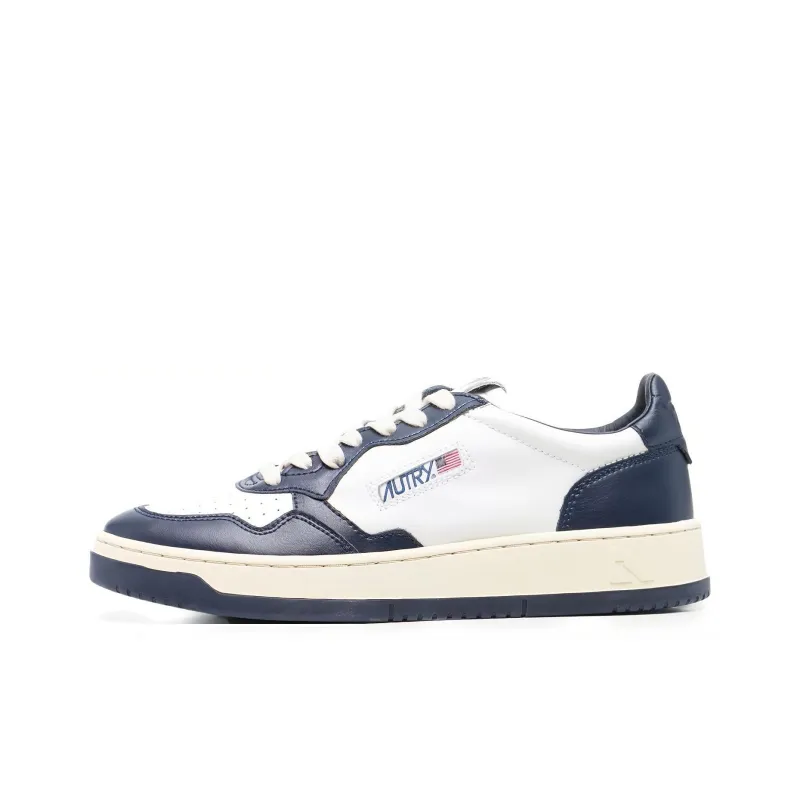 AUTRY Medalist Leather Low White Blue-0