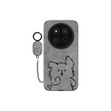 Black Yangba Gray-Brave Line Dog D+Pendant Lanyard