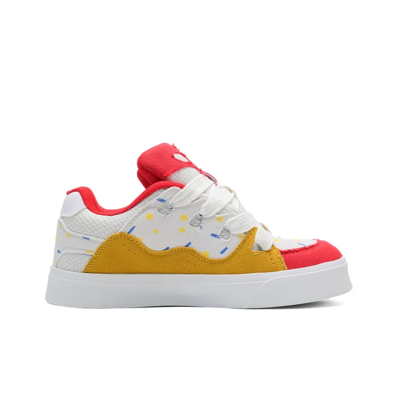 Circle Small Coverage Impact Resistance Balance Height Increasing Low Top Skateboard Shoes Unisex-5