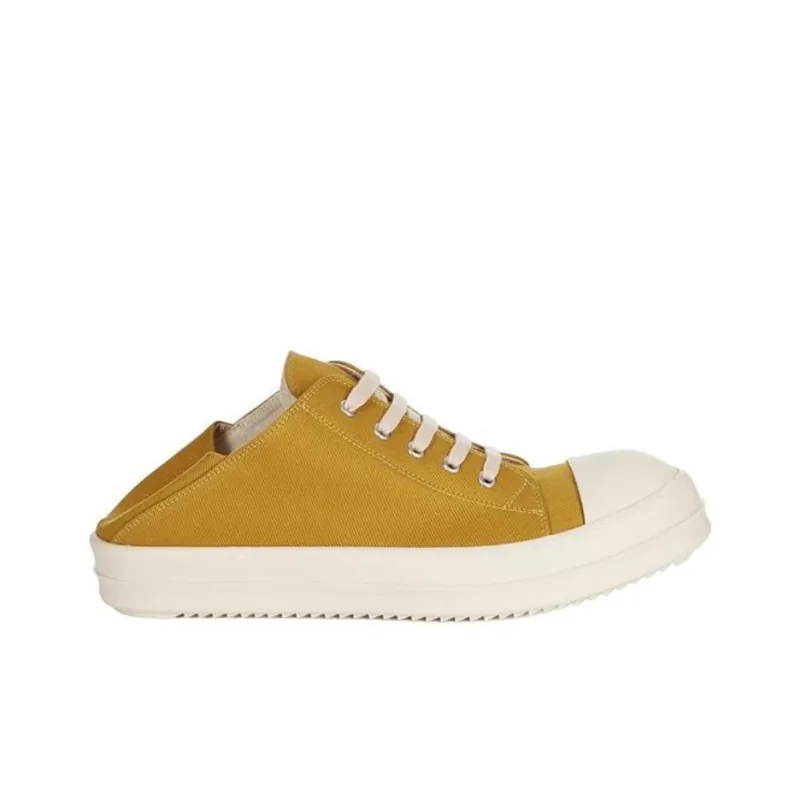 Rick Owens DRKSHDW Low Top Skateboard Shoes Women's Ginger Yellow-1