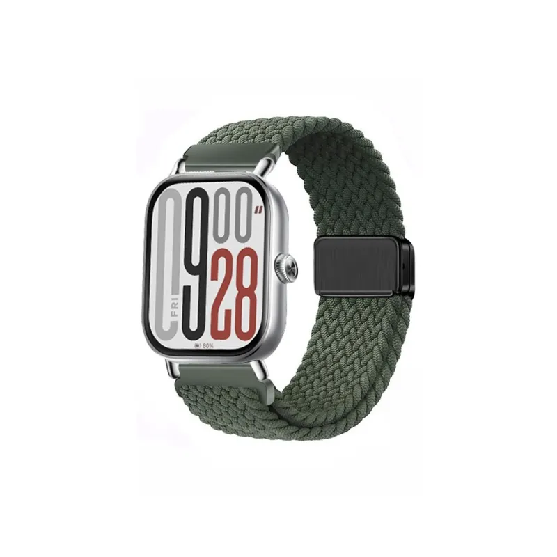IBOANN Red Beige Compatibility Watch Band Nylon Material-4