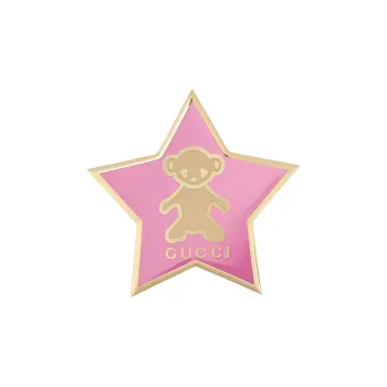 GUCCI Enamel Brooches Women's Pink