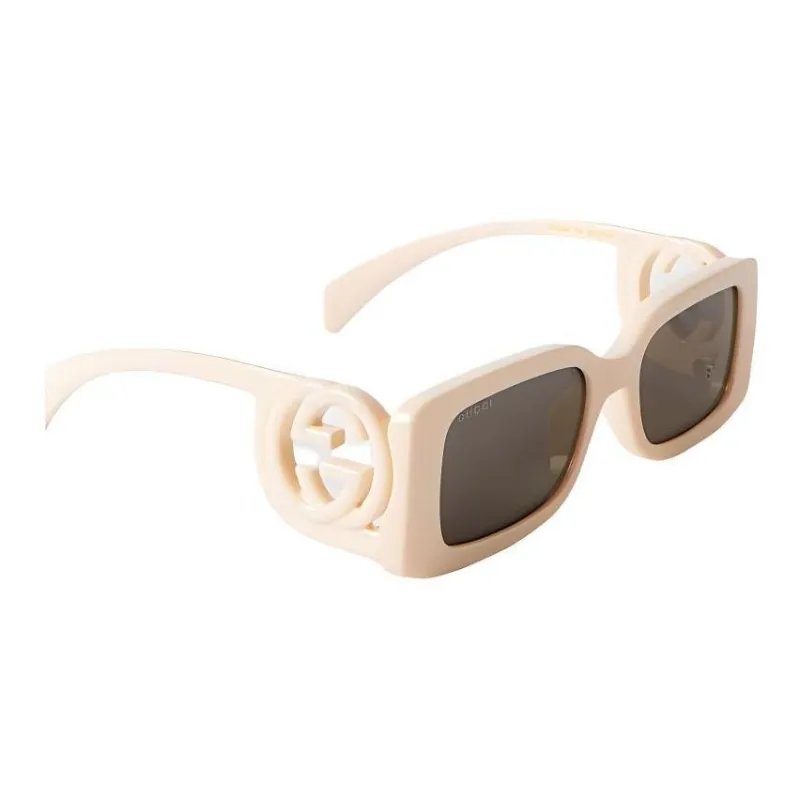 GUCCI Square Sunglasses Women's Beige-1