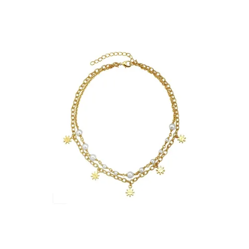 AHLOOPS Copper Necklaces Unisex Gold