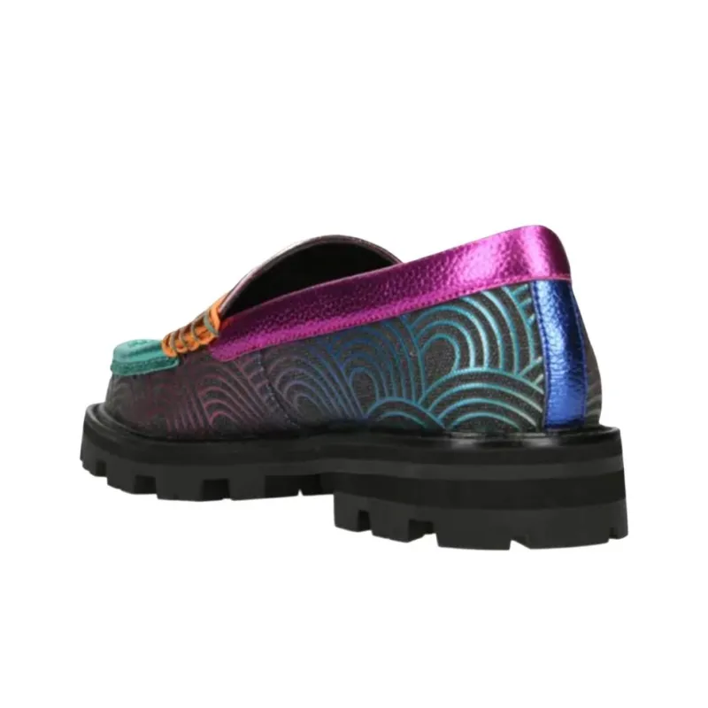 Kurt Geiger London Southbank Loafers Women's Cyan-Black Gradient-4