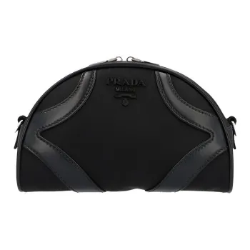 PRADA Bowling Cross Body Bag Black
