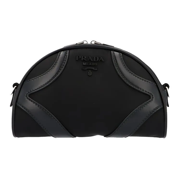 PRADA Bowling Cross Body Bag Black-0