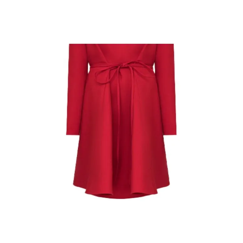 Valentino Long-Sleeved Dresses Women's Red-5
