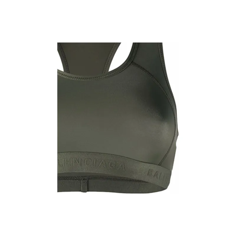 Balenciaga SS22 Bra Women's Olive Green-4