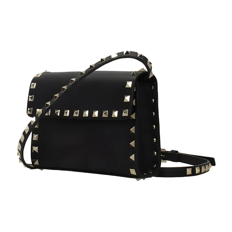 Valentino Rockstud Leather Shoulder Bag Mini Women's Black-1