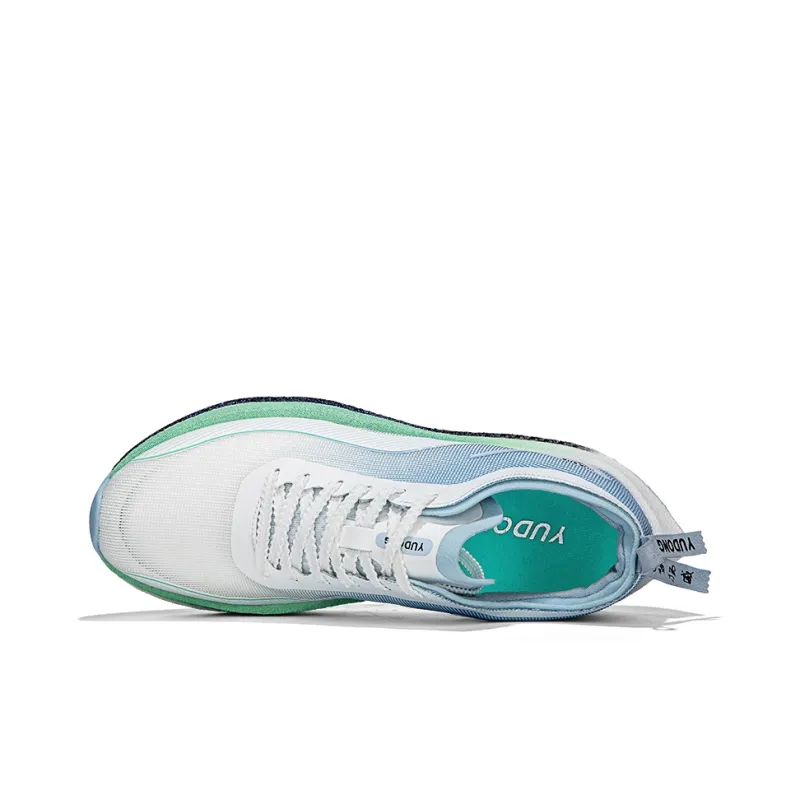YUDONG Running Shoes Men Low Top White Blue-6