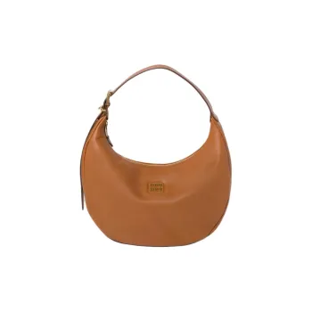 MIU MIU Leather Handbag Shoulder Bag Women's Connyk Brandy