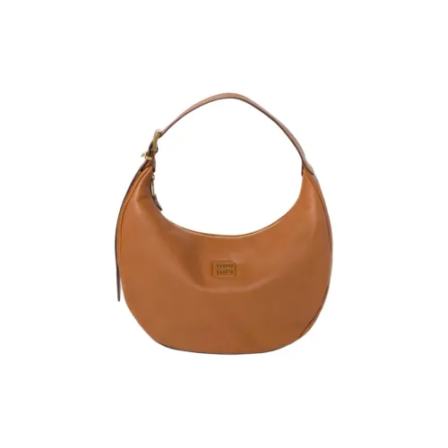 MIU MIU Leather Handbag Shoulder Bag Women's Connyk Brandy