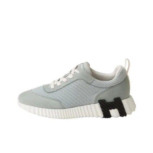 HERMES Bouncing Low-Top Casual Shoes Women's Gray