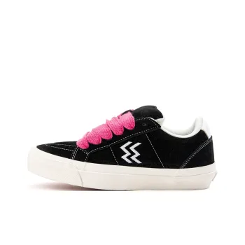 WANSWER Coverage Warm And Wear Resistant Low Top Skateboard Shoes Unisex Black Pink