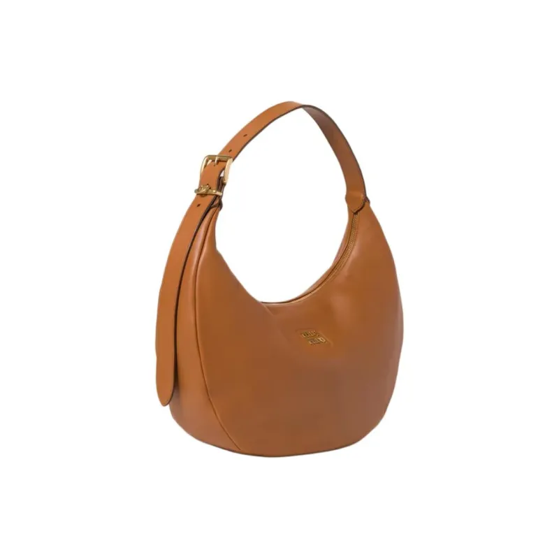 MIU MIU Leather Handbag, Shoulder Bag Women's Cognac Brandy-1