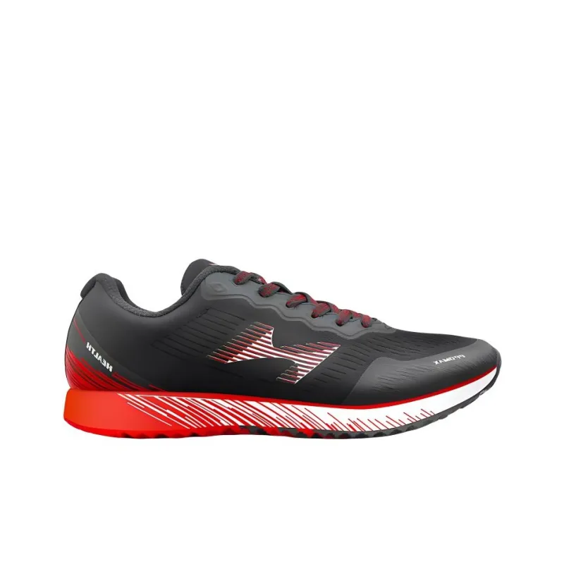 HEALTH Cushioning Breathable Low Top Running Shoes Unisex Black Red-1