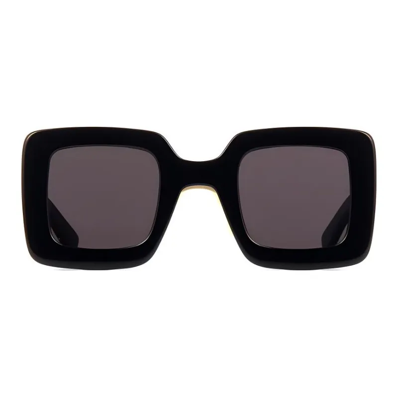 GUCCI Subject To Official Website Irregular Shape Sunglasses Men's Black-1