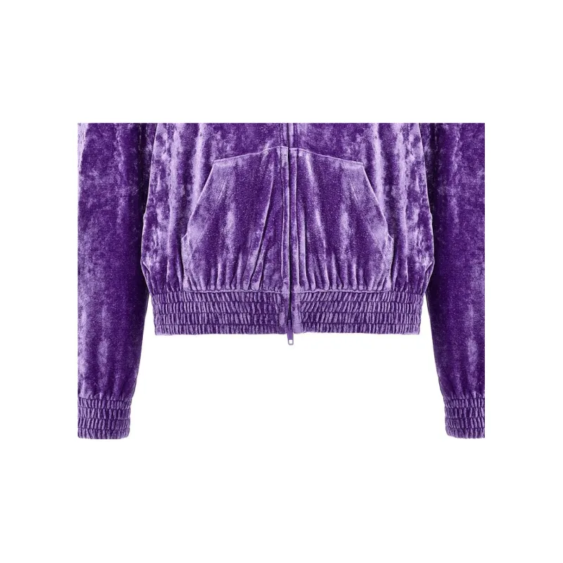 Balenciaga Zipped Velvet Hoodie-2