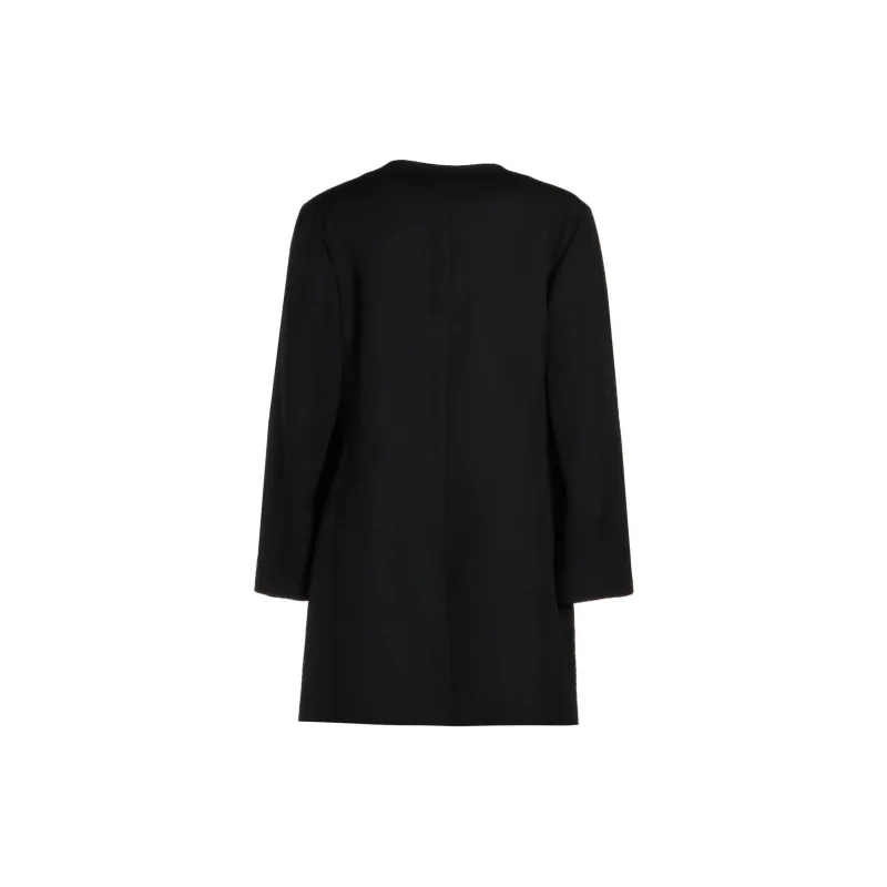 Yohji Yamamoto Army Gabardine No Collar Jacket-1